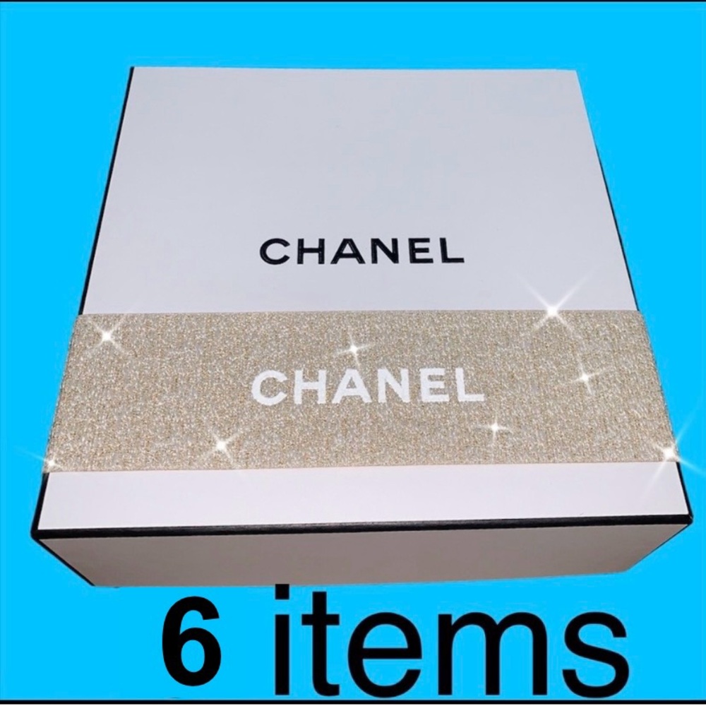 CHANEL 6 Pc Gift Box Bag Empty Storage Replacement Extra Large